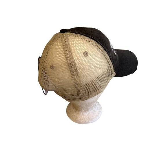Adams Freedom & Pancakes Trucker Hat OSFM Black & Beige Mesh Back Cap - Picture 3 of 6